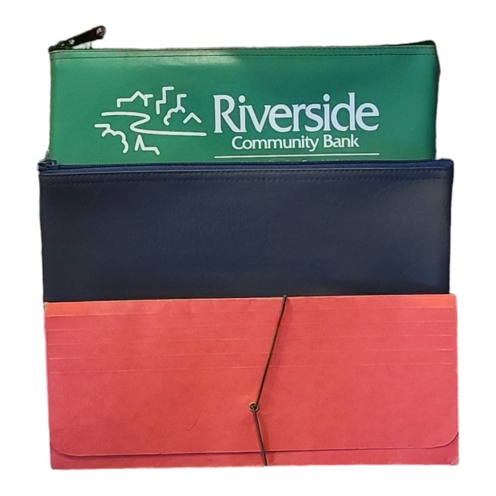 2 Zippered Money Bags & Money Pouch